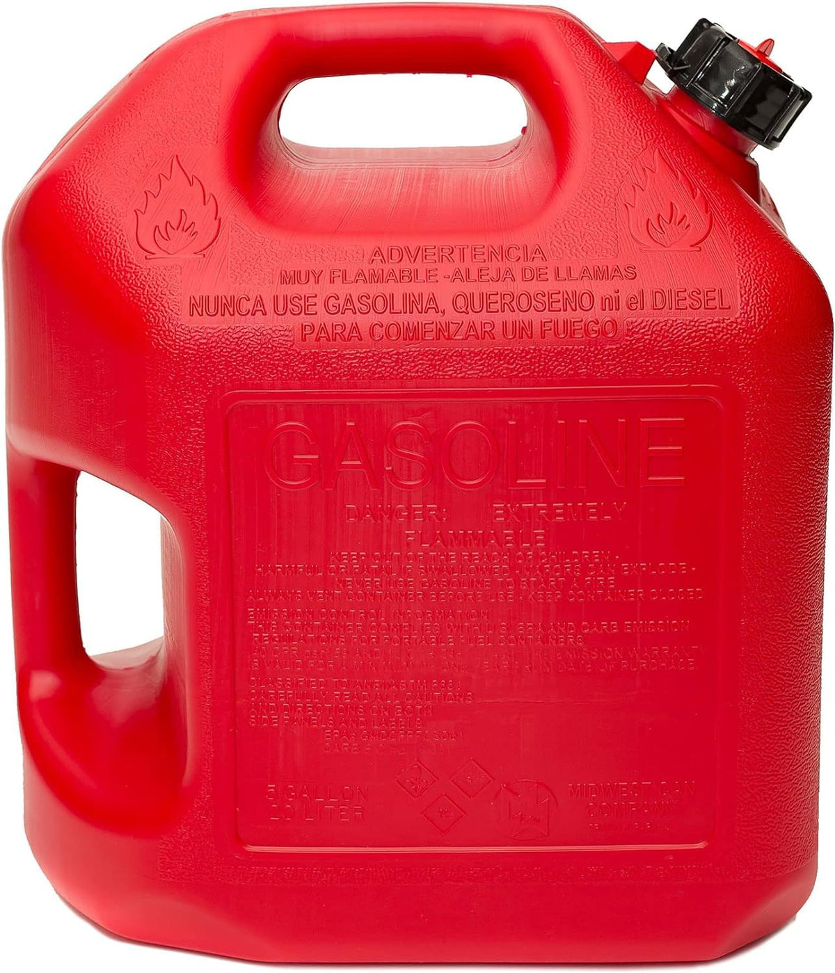 5 Gallon Gas Can Fuel Container with Spout 2 Pack K576