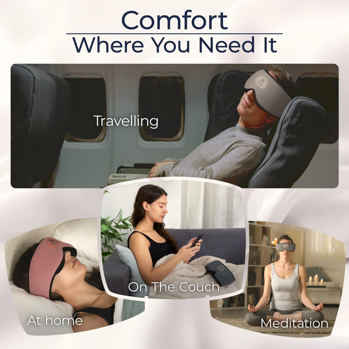 Blackout Sleep Mask with Bluetooth Headphones U5764