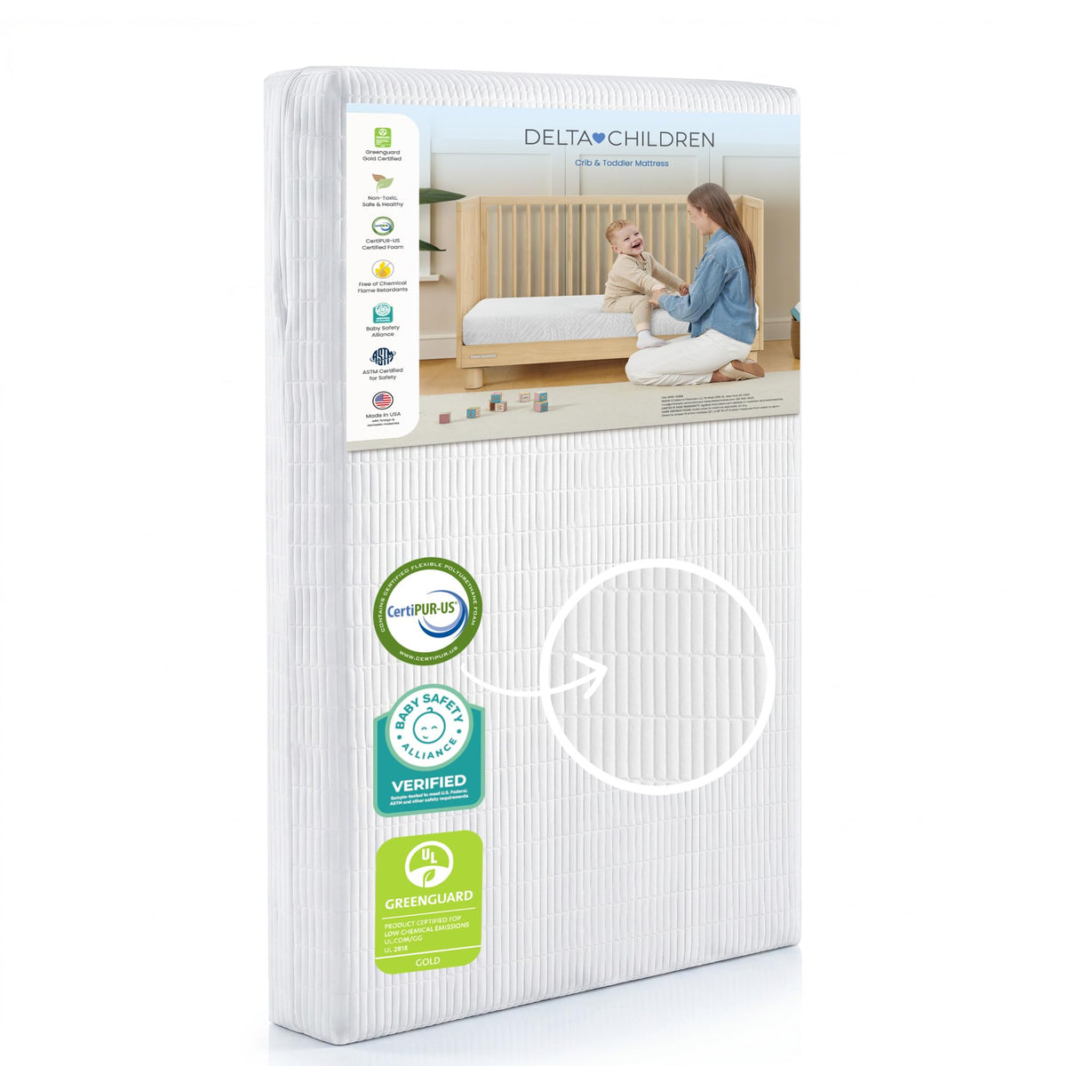 Dual Sided Baby Crib and Toddler Mattress P733630