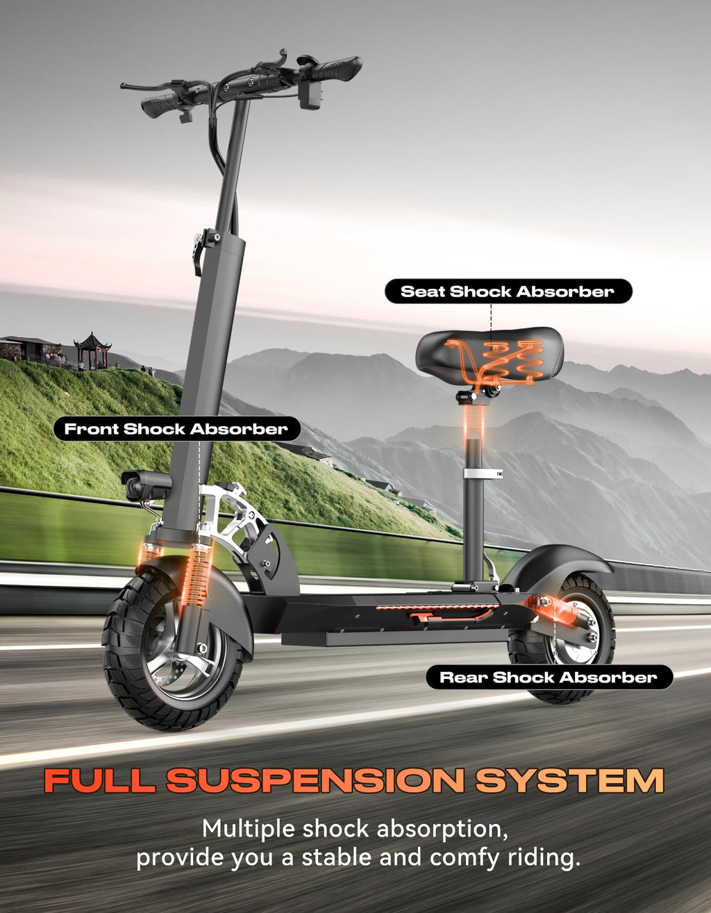 1600W Off-Road Foldable Electric Scooter I2774