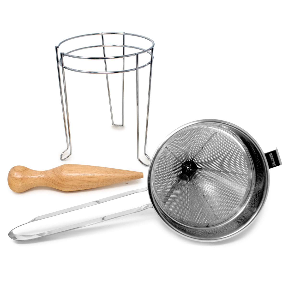 Stainless Steel Chinois with Stand and Pestle Set O2926