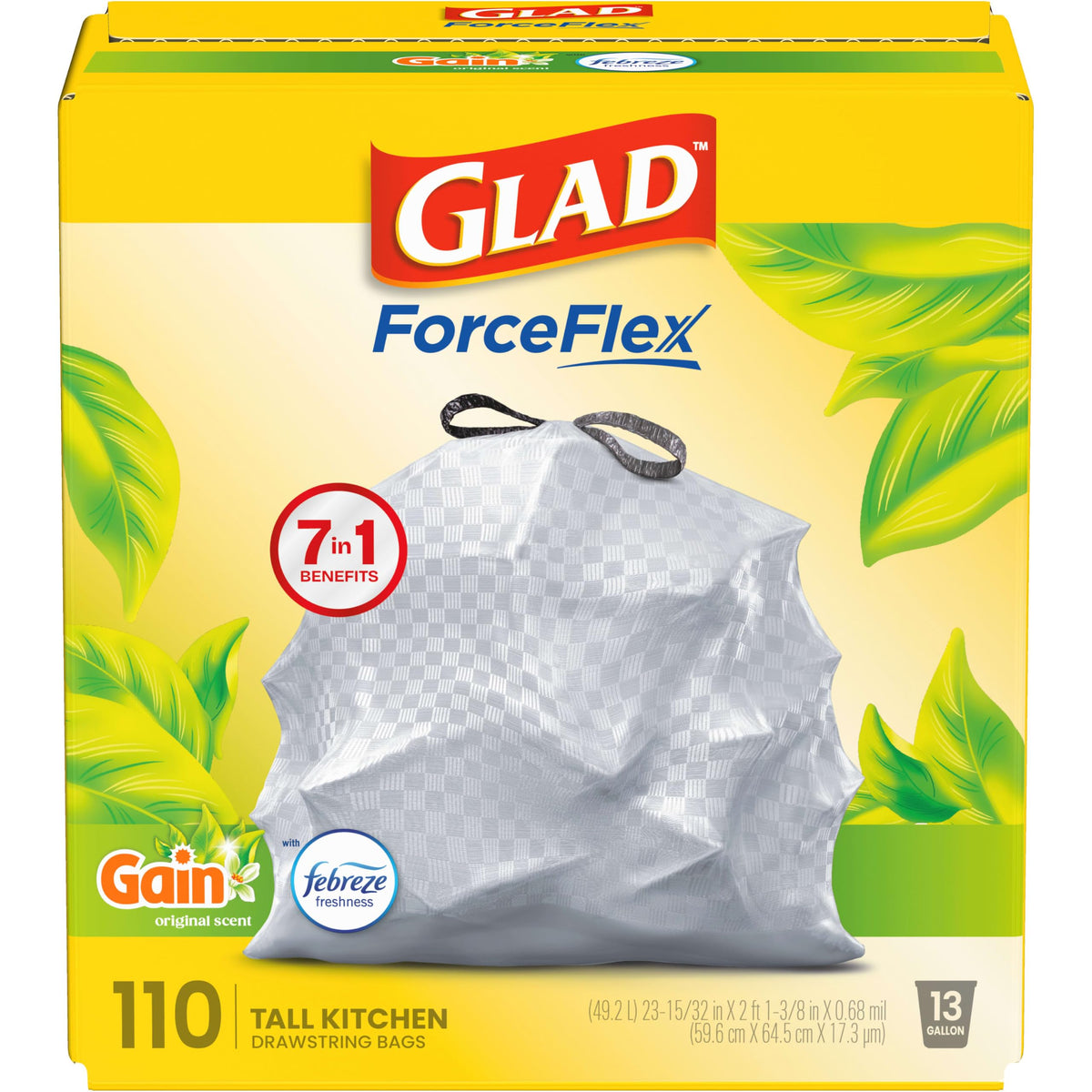 13 Gallon Tall Kitchen Trash Bags 110 Count B25043