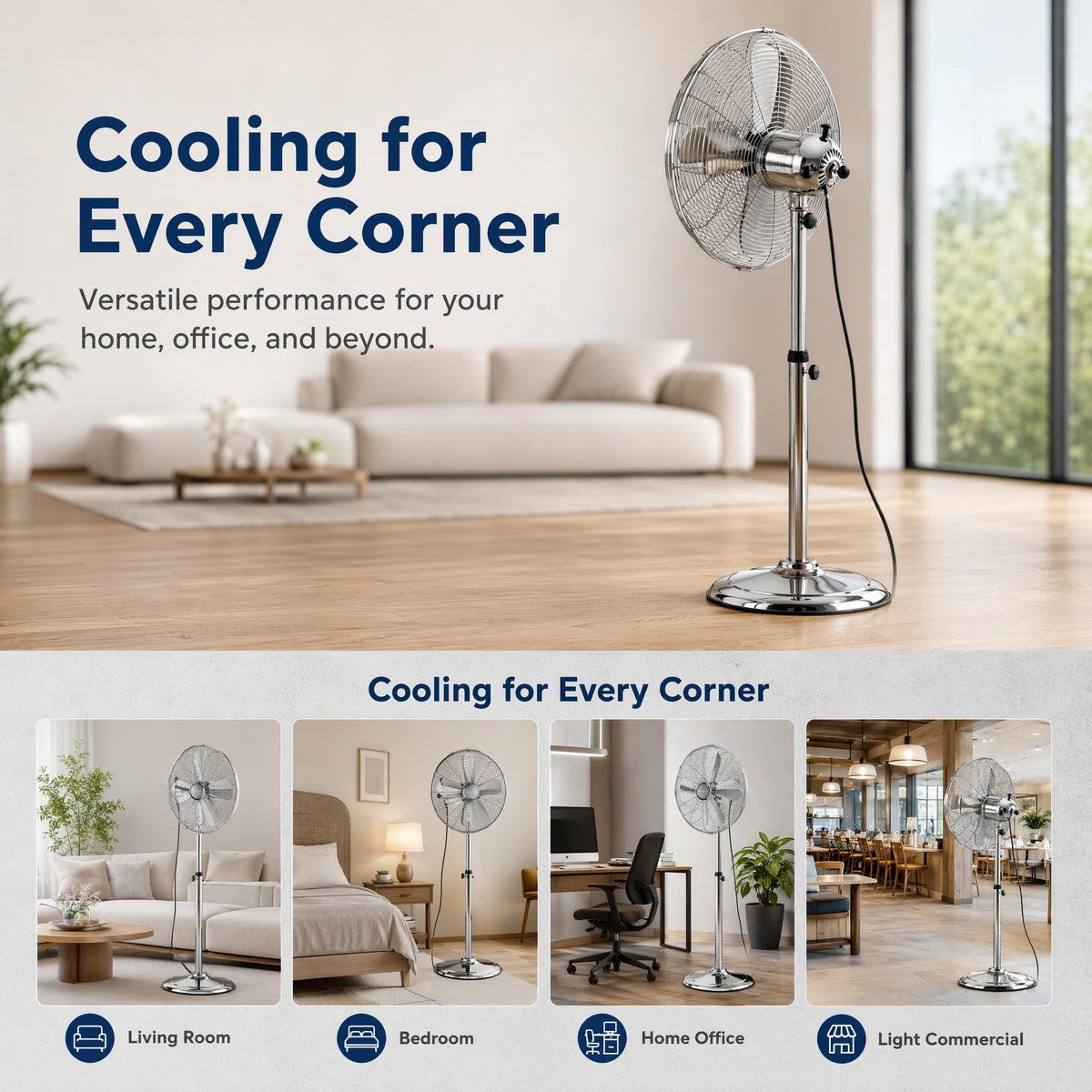 16-Inch 3-Speed Oscillating Pedestal Fan L312424