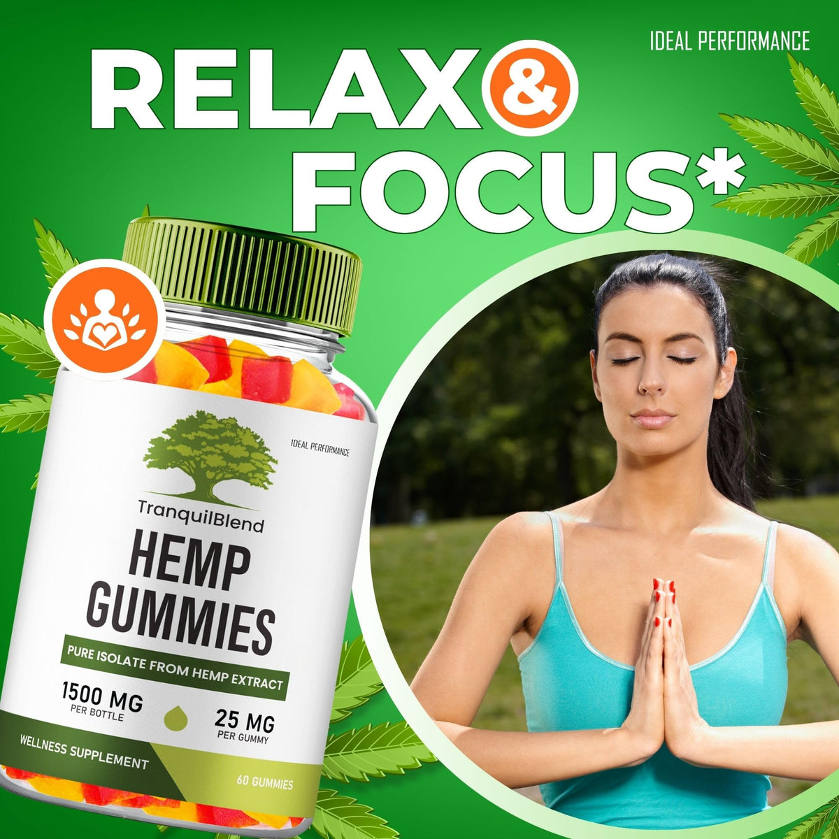 60 Gummies Hemp Gummies with Hemp Seeds Organic Extract P721561