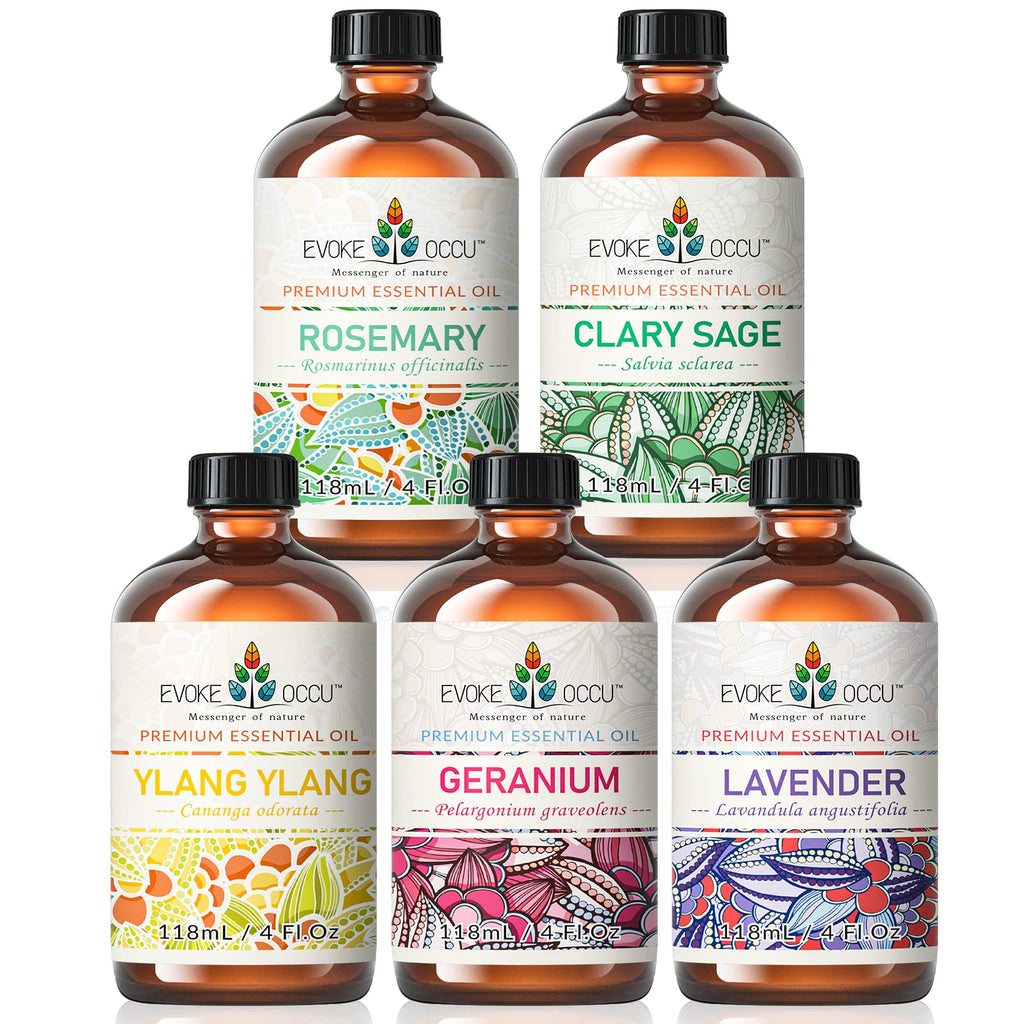Rosemary Clary Sage Ylang Ylang Geranium Lavender Essential Oil 4 Oz Q415514