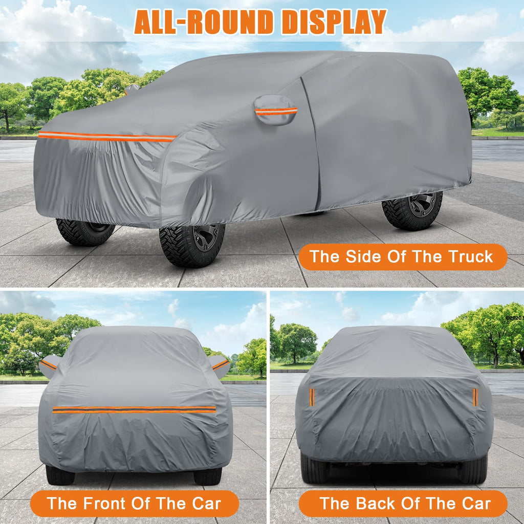 Waterproof Truck Cover for CrewCab 5.5/5.7/5.8 ft with Camper Shell Topper C3879