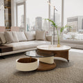 Round Expandable Coffee Table with Hidden Storage J59232