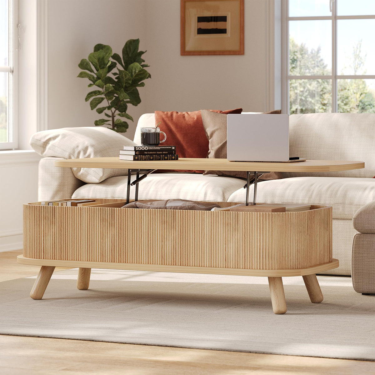 47" Lift Top Coffee Table with Storage Y27947