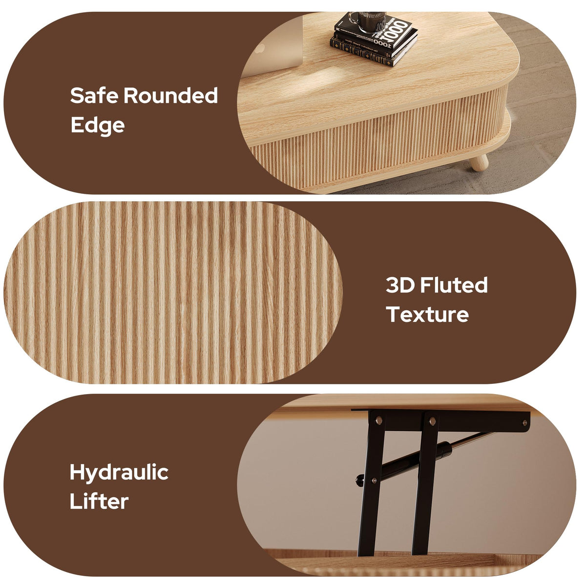47" Lift Top Coffee Table with Storage Y27947