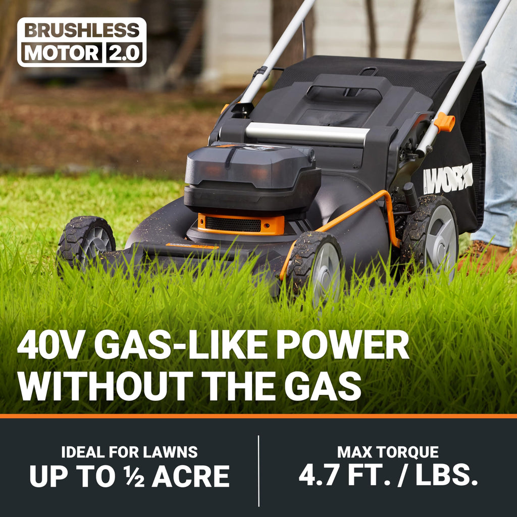 Cordless Lawn Mower, 40V 21" 3-in-1 Grass Mower A18401