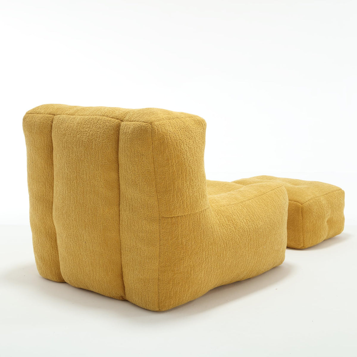 Velvet Fluffy Bean Bag Chair with Ottoman F6363