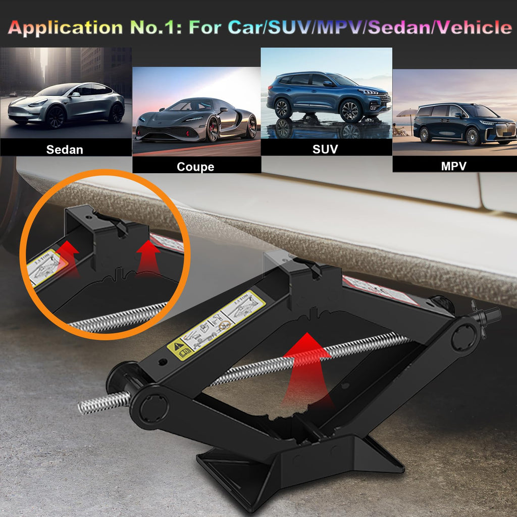 Scissor Jack Kit with Lug Wrench and Jack Pad L7535