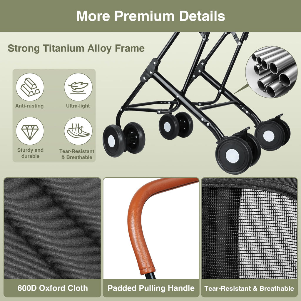 Double Pet Stroller with 4 Lockable Wheels T421029