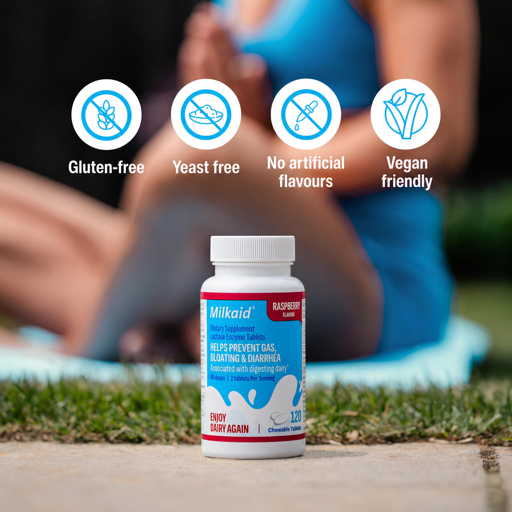 Chewable Lactase Enzyme Tablets 360 Tablets Raspberry B536626