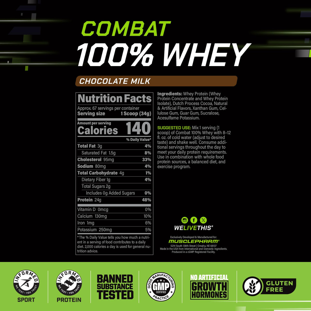 Chocolate Milk Whey Protein Powder 5 lb Z384732
