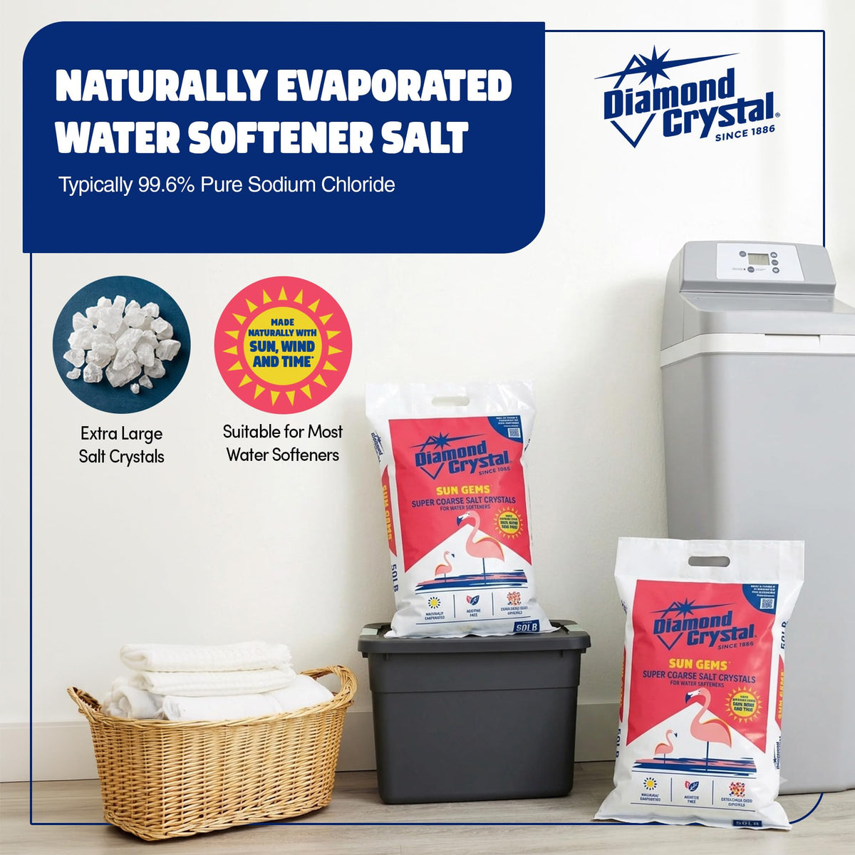 3 Pack Super Coarse Water Softener Salt, 40 Pounds E919826