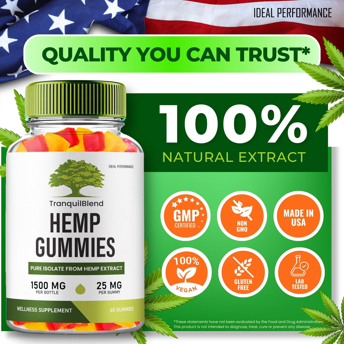 60 Gummies Hemp Gummies with Hemp Seeds Organic Extract P721561