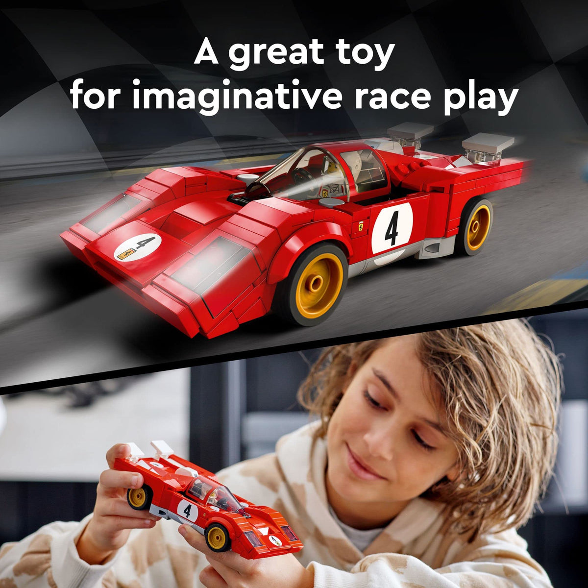 Red Race Car Building Set with Racing Driver Minifigure A640