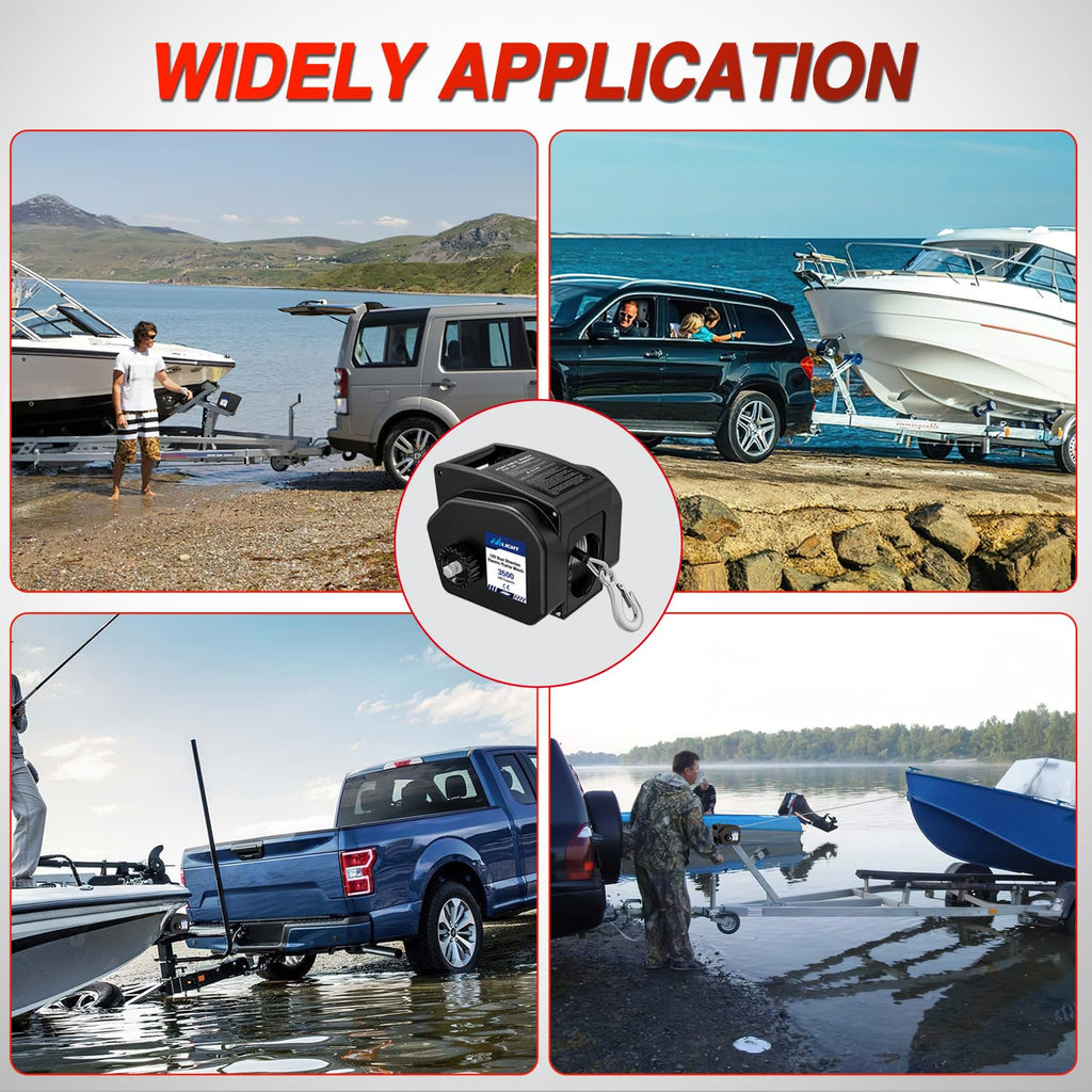 3500 lbs Portable Electric Boat Trailer Winch Z377123