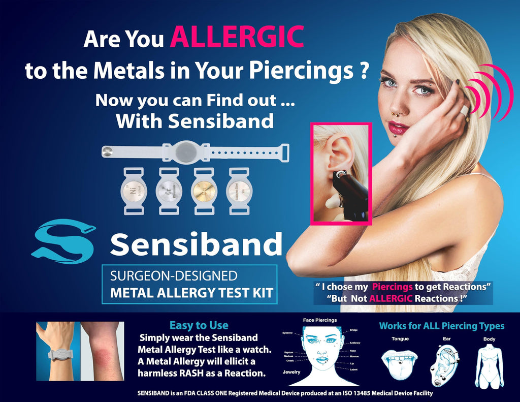 Metal Allergy Test Band for Piercings and Jewelry I52480