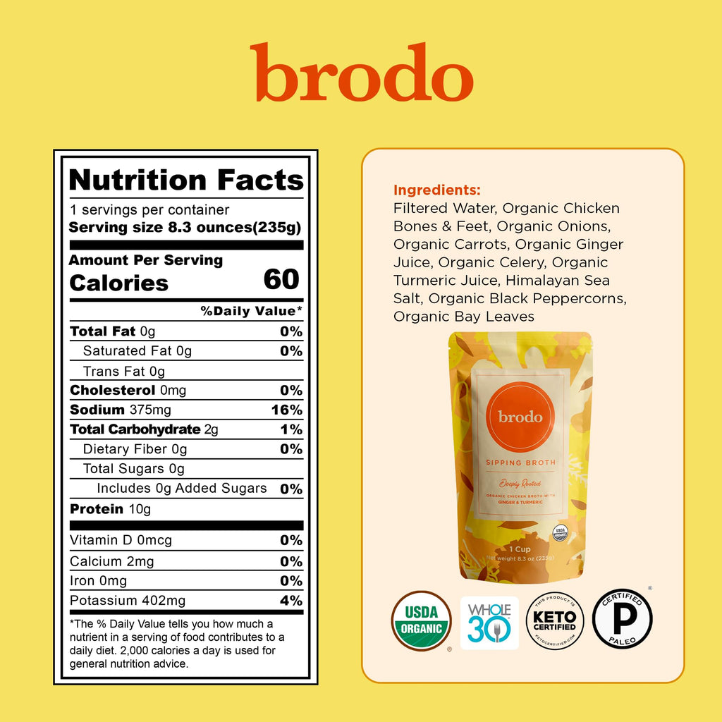 Organic Chicken & Beef Bone Broth 6x 8.3 oz C576