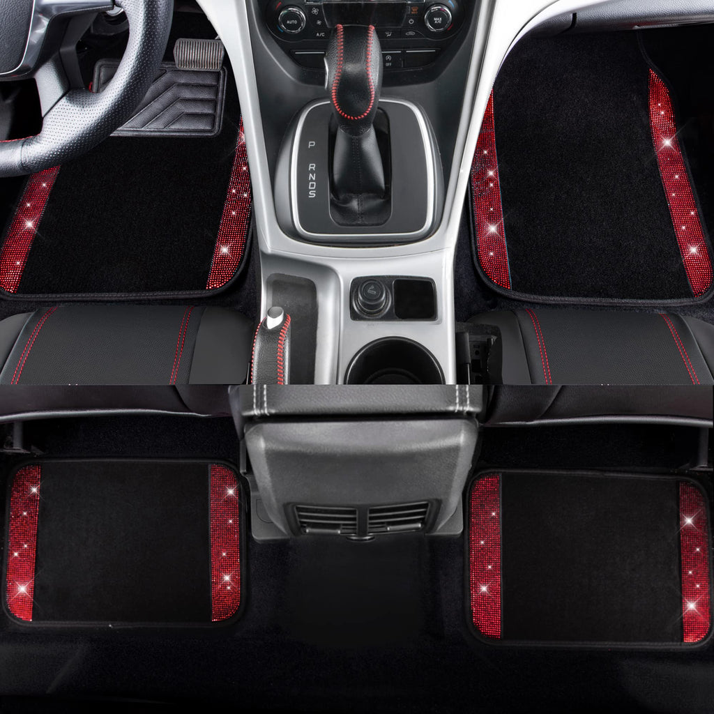 23 Pcs Bling Diamond Car Accessories Set Red R920