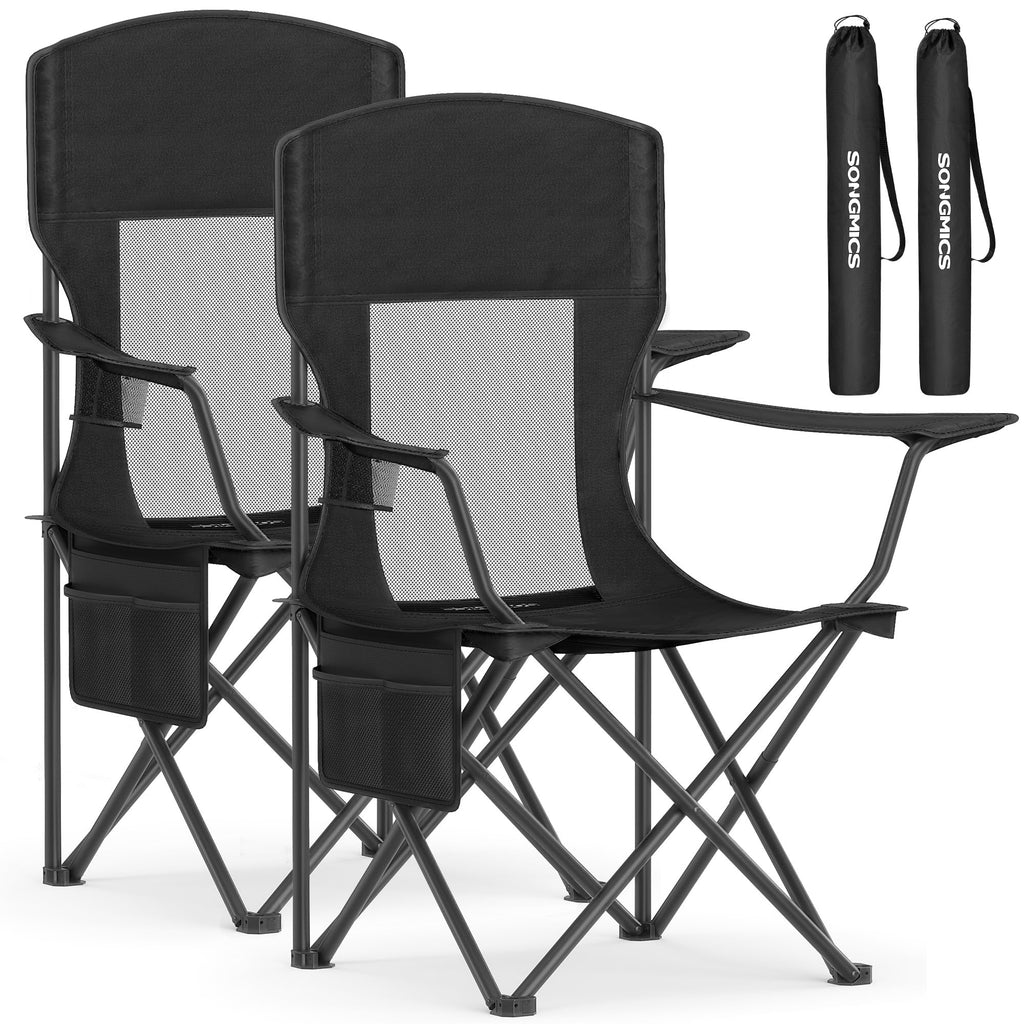 Breathable Camping Chairs, Set of 2, 330 lb Weight Capacity Q5850