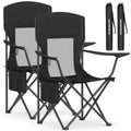 Breathable Camping Chairs, Set of 2, 330 lb Weight Capacity Q5850