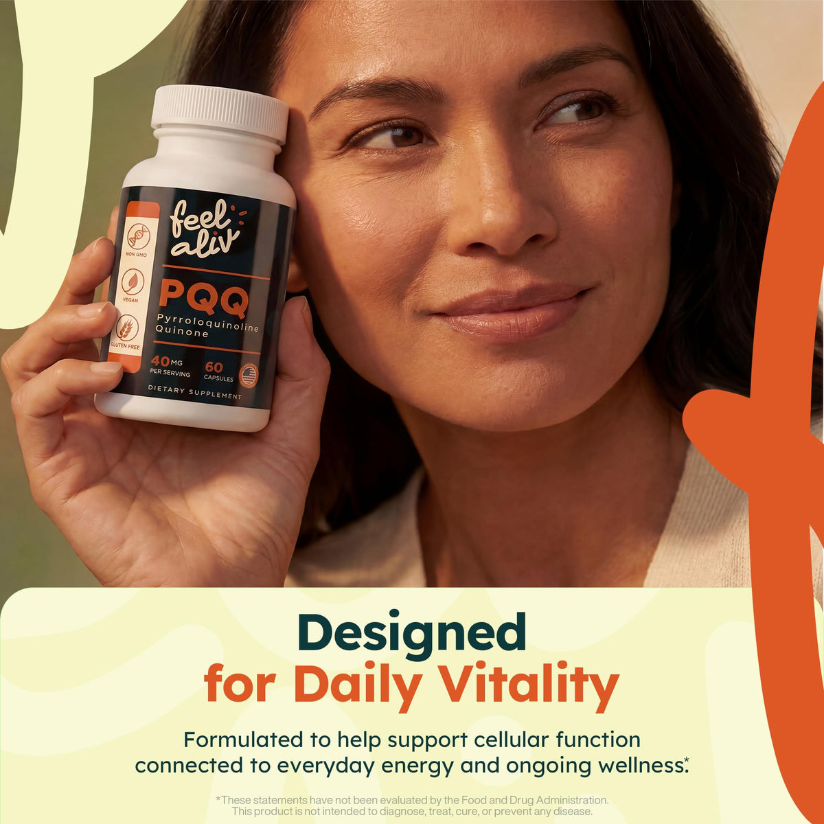 PQQ Supplement 40mg Vegan 60 Capsules Q534880