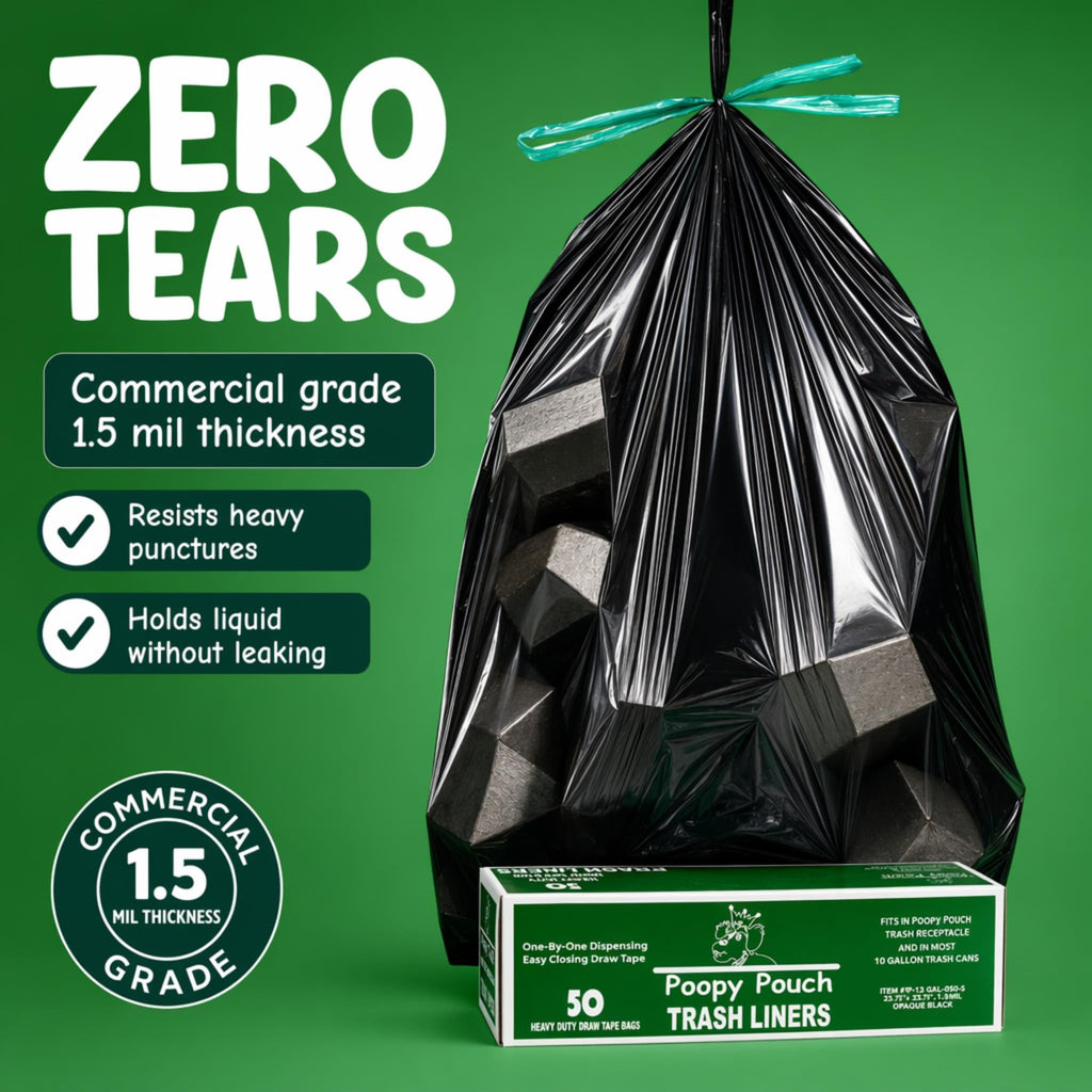 Black Dog Waste Can Liners 50pcs 27.5"x29" U8742