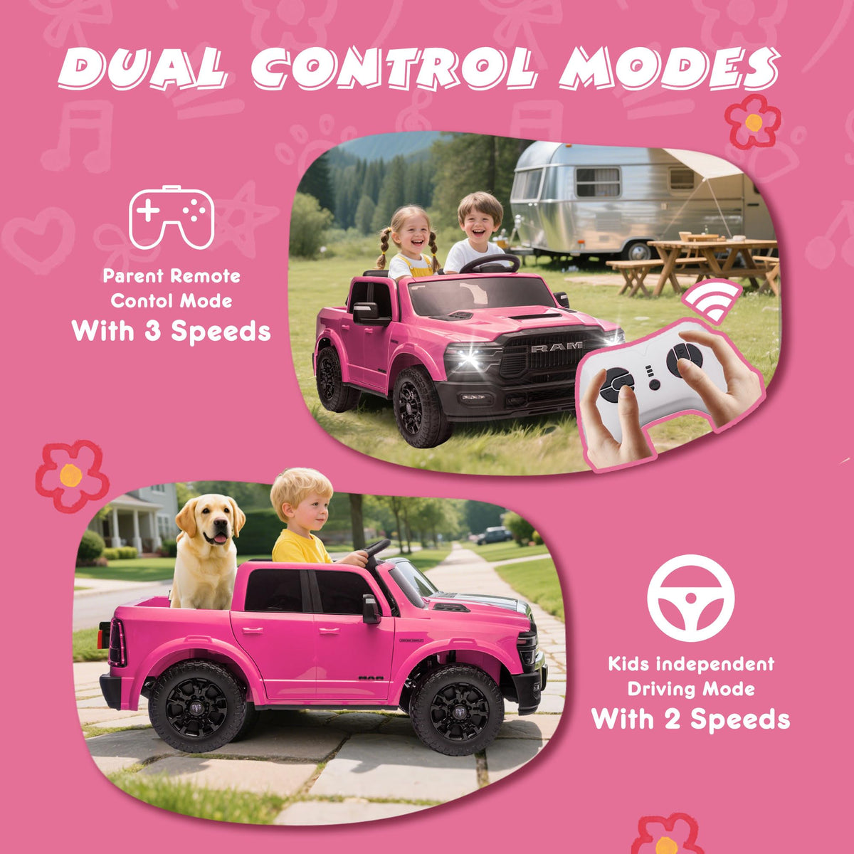 24V 160W 2 Seater Ride On Truck with Remote Control L23812