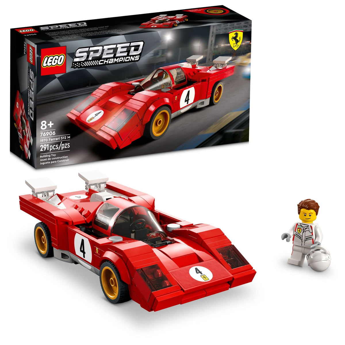 Red Race Car Building Set with Racing Driver Minifigure A640
