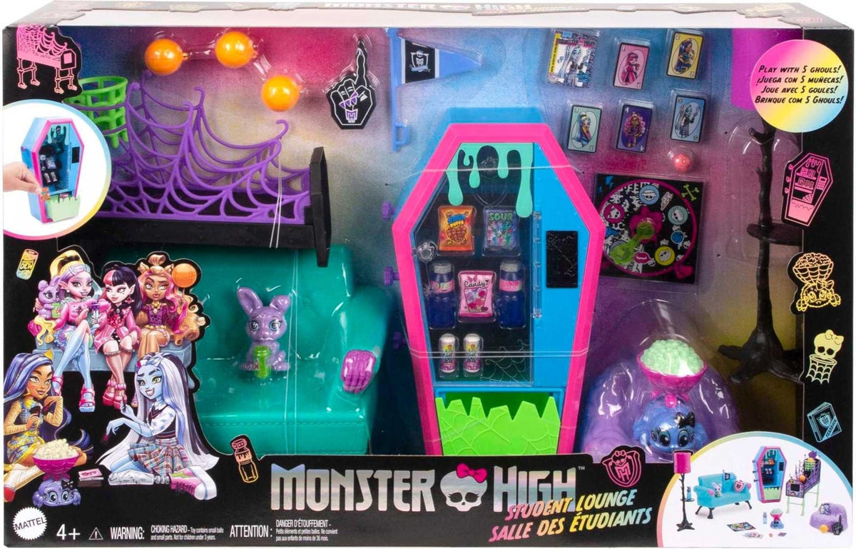 Monster High Playset with Doll House Furniture, 2 Pets & Accessories K373