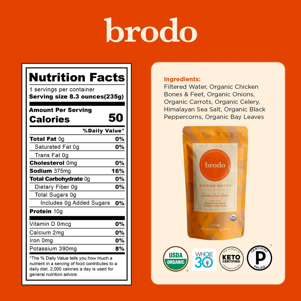 Organic Chicken & Beef Bone Broth 6x 8.3 oz C576