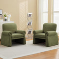 Green Upholstered Accent Chairs Set of 2 Y7358