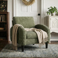 Green Accent Chair with Side Pockets C2938