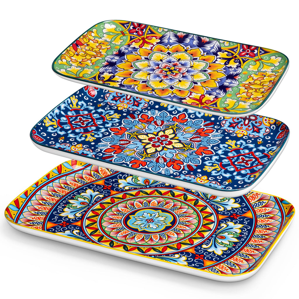 Serving Platters Set of 3 Rectangular Trays R907