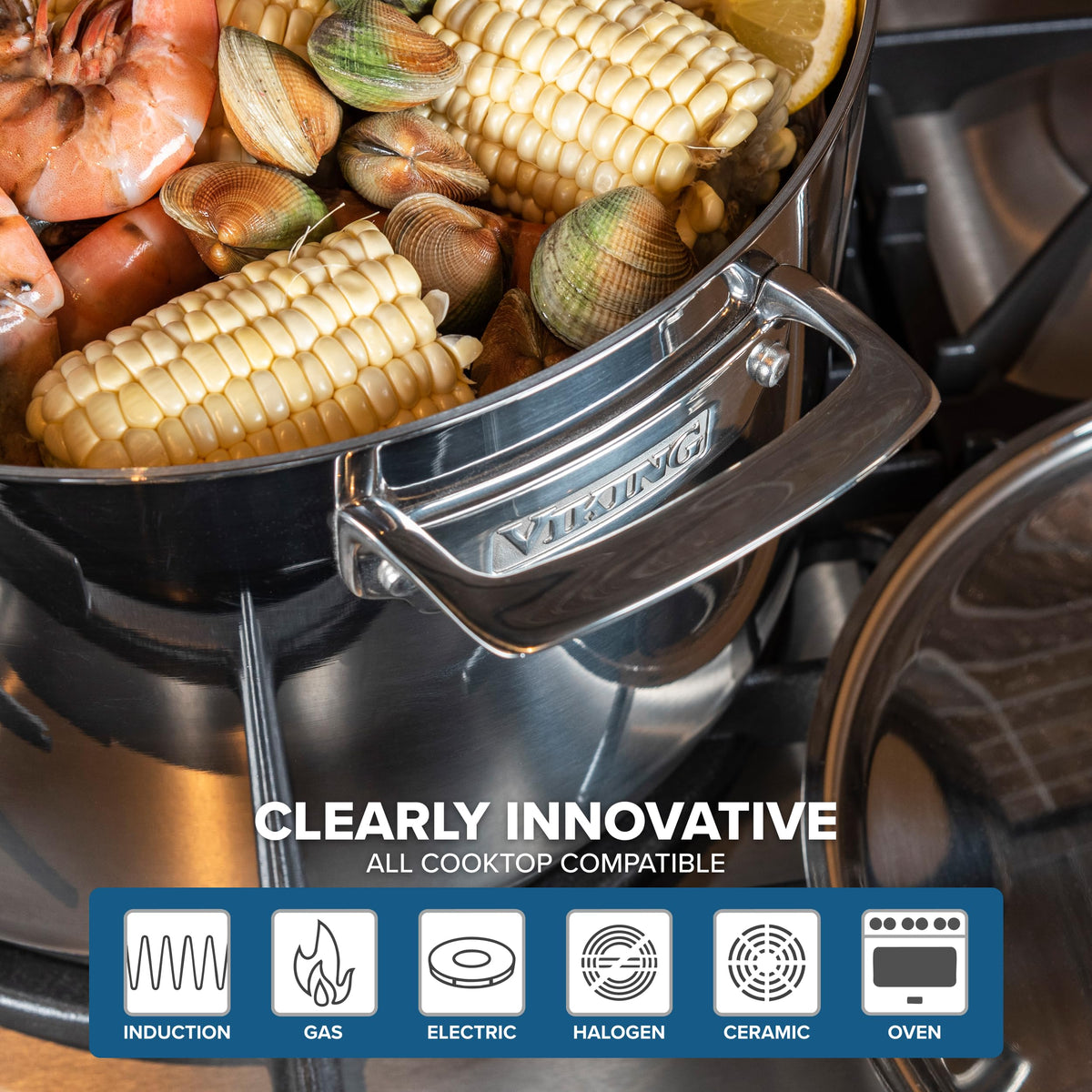 3-Ply Stainless Steel 12 Quart Stock Pot with Lid N404