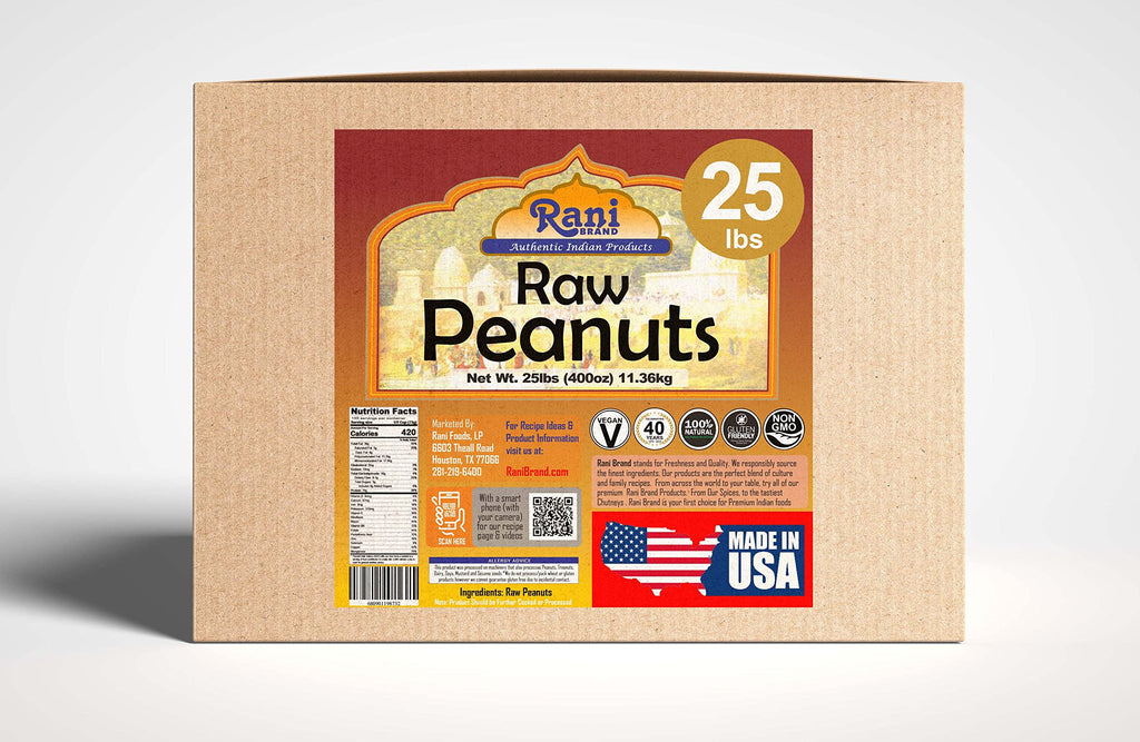 Raw Whole Peanuts With Skin 25lbs Bulk Box Q593410